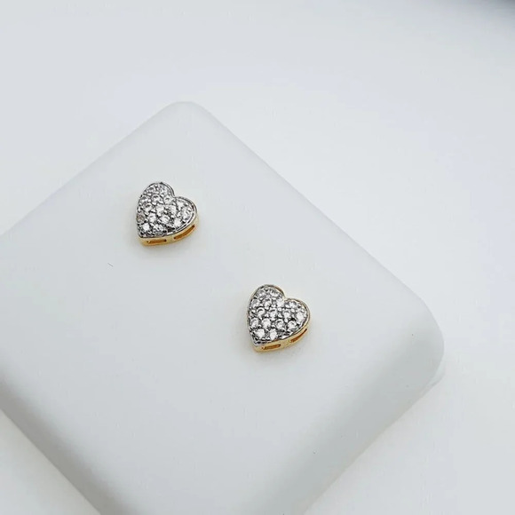 Stud Earrings Square Cubic Zirconia 14K Gold Plated  14K Gold Plated Cubic Zircon Earrings, INUS1BR039